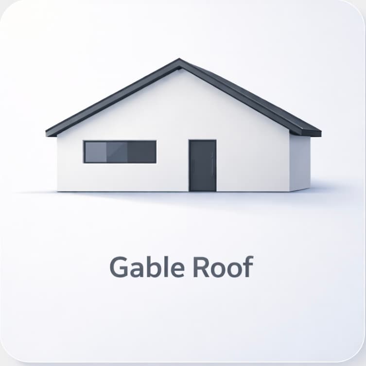 Step 1 of the Chicago roof replacement calculator. Choose roof shape: flat, low slope, gable, or steep. Roof shape is the first parameter and determines the slope multiplier.