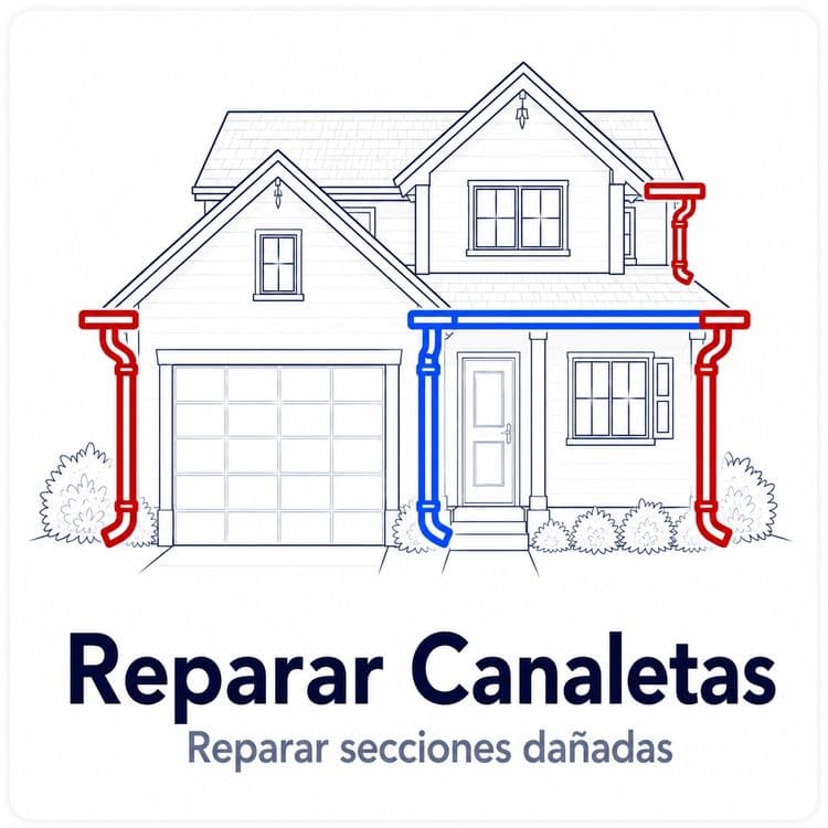 Paso 5 de la calculadora de reemplazo de techo en Chicago. Elija una opción de canaletas: mantener las existentes, reparar secciones dañadas, reemplazo completo o no estoy seguro. La mayoría de las calculadoras en línea no consideran las canaletas.