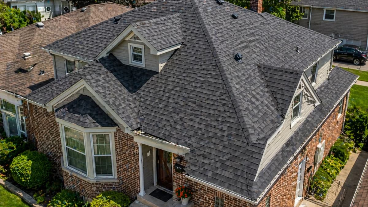 Asphalt shingle roof replacement on a Chicago single-family home